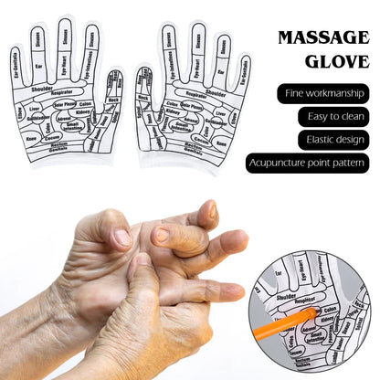 Acupoints Massage Socks and Gloves Set - Five Fingers Reflexology for Accurate Hands and Foot Massage - Household Spa Tools