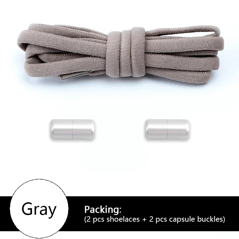 New Colorful Elastic No-Tie Shoelaces – Round Sneakers Laces for Kids & Adults