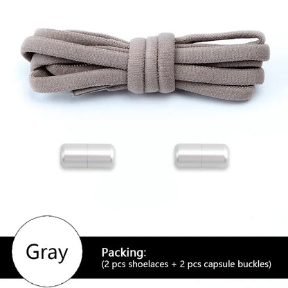 New Colorful Elastic No-Tie Shoelaces – Round Sneakers Laces for Kids & Adults