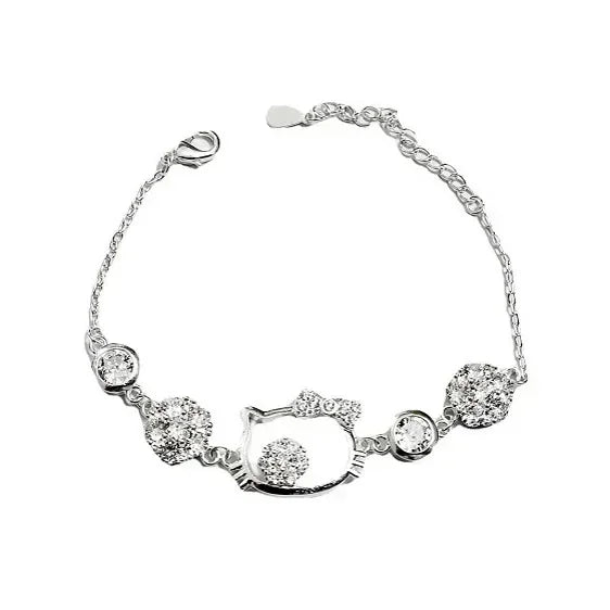 Sanrio Hello Kitty Necklace – Diamond Pendant Clavicle Chain for Girls | Birthday & Holiday Gift