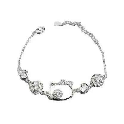 Sanrio Hello Kitty Necklace – Diamond Pendant Clavicle Chain for Girls | Birthday & Holiday Gift