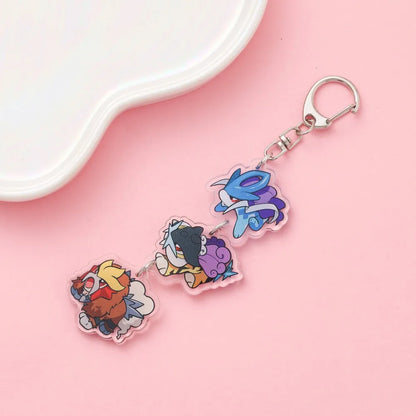 Anime Acrylic Keychain – Cute Cartoon Car Bag Pendant, Creative Gift for Friends & Fans, Fun Keyring Charm