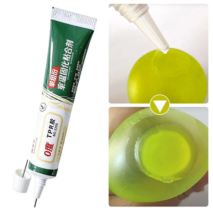 Squishy Toy TPR Glue - 20ml Room Temperature Curing Adhesive for Repairs & DIY Crafts