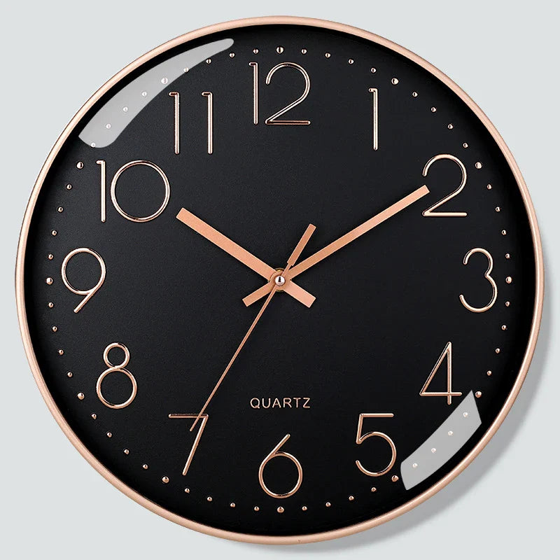 8-Inch Silent Quartz Wall Clock – Hole-Free Minimalist Cubic Digital Clock for Living Room & Bedroom Decor