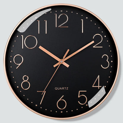 8-Inch Silent Quartz Wall Clock – Hole-Free Minimalist Cubic Digital Clock for Living Room & Bedroom Decor