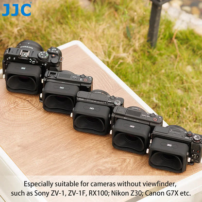 JJC 3X LCD Viewfinder Extender – Collapsible Eyecup for 3.0" Screen, Compatible with Nikon Z30, Sony ZV-1, RX100 & Canon G7X