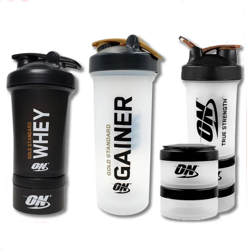 Shaker Protein Bottle - Powder Shaker Cup with Ball Kit, High Capacity Plastic Blender Bottle for Fitness and Water