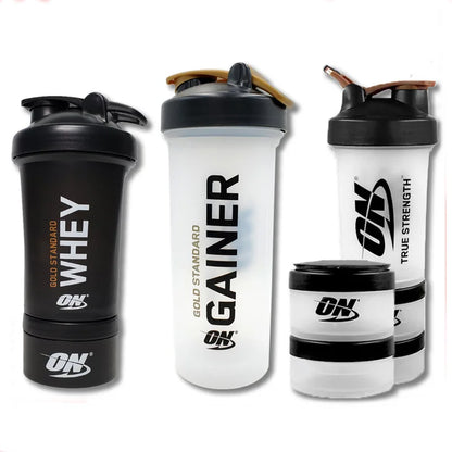 Shaker Protein Bottle - Powder Shaker Cup with Ball Kit, High Capacity Plastic Blender Bottle for Fitness and Water