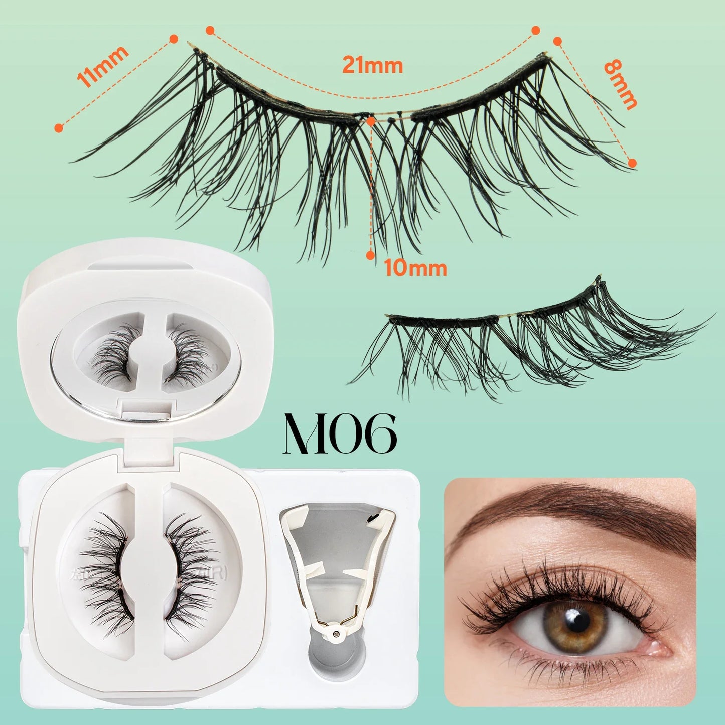 VYRILA Soft Magnetic Eyelashes Reusable No Glue 3D Natural Look Magnetic Lashes Kit Easy Apply Eye Makeup