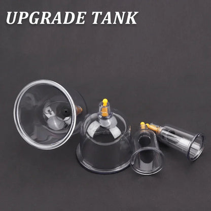 32 Pieces Professional Vacuum Acupuncture Cupping Massager Therapy Cans | Anti-Cellulite Suction Cups for Body Care