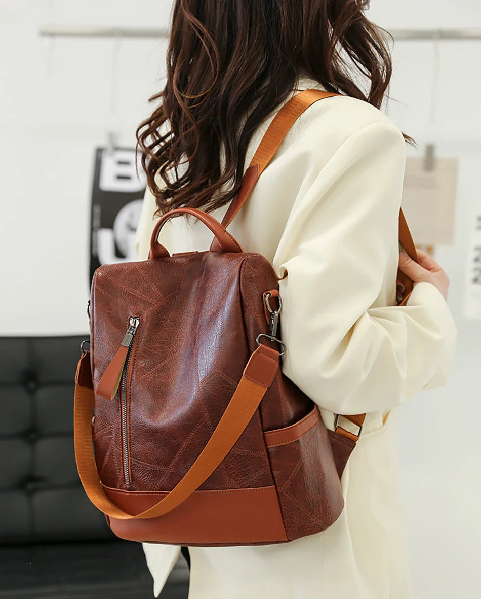 Women's Anti-Theft Backpack - Casual Daypack with Multi-Function Pockets for Travel and Outdoor Use