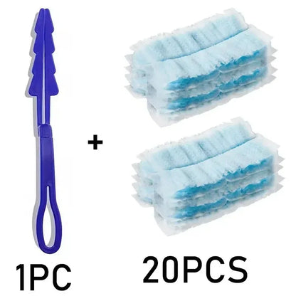 Replacement Microfiber Duster Heads – 10-60pcs Disposable Short Dusters for Home & Office Cleaning, Blinds & Surfaces