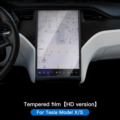 YZ Tempered Glass Screen Protector for Tesla Model 3 Y X 2021-2023 – HD Center Control Protection Film Accessory