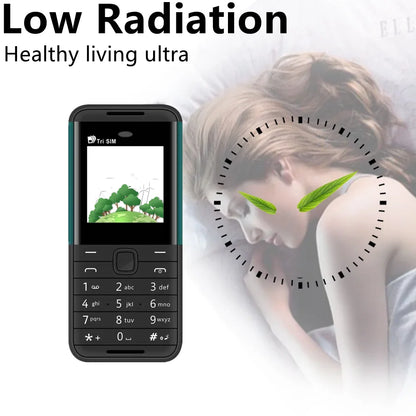 SERVO BM5310 Mini Mobile Phone — 3 SIM Card, 3-Standby, Auto Call Recorder, Bluetooth, Speed Dial & Magic Voice, 1.3" Compact Phone