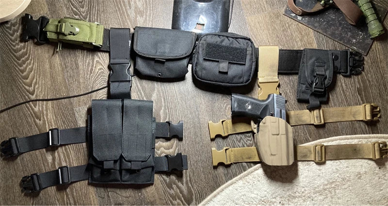 Universal Drop Leg Holster - MOLLE Thigh Platform for Hunting & Paintball with Adjustable Straps