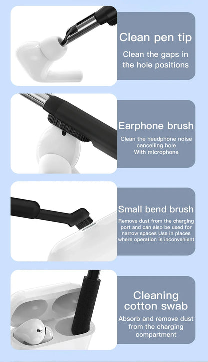 22-in-1 Digital Cleaning Kit – Phone, Camera, Laptop, Keyboard, Headset Brush & Screen Dust Cleaner Gift