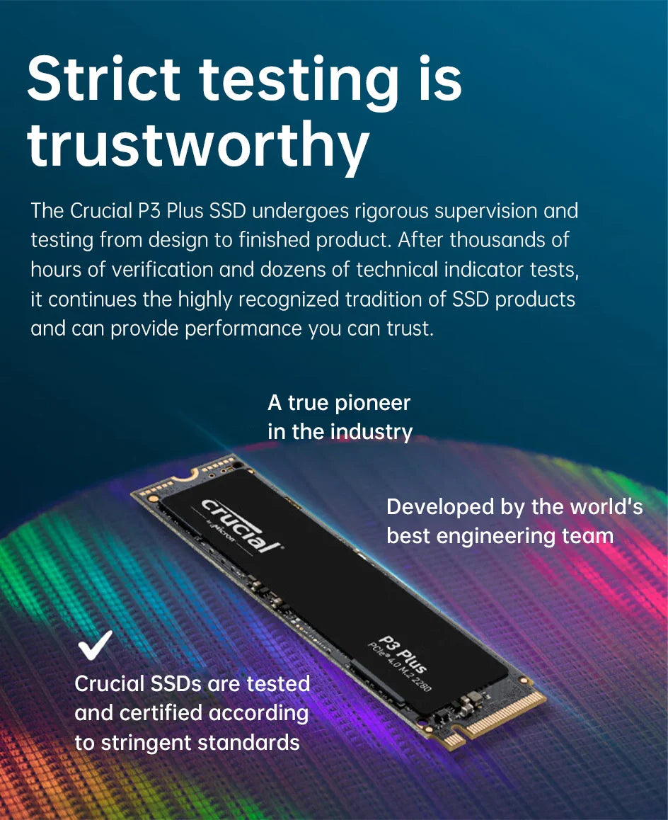 Crucial 5000MB/s NVMe M.2 2280 SSD – 4TB, 2TB, 1TB Internal Solid State Drive for PS5, Laptop, PC, PCIe 4.0x4