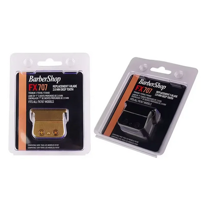 Barbershop FX707 Gold Metal T-Blade – Professional Replacement Blade for Babyliss FX787, FX726, FX787Z Hair Trimmers