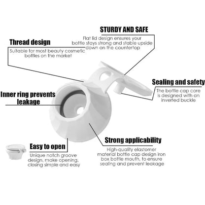 3/6PCS Bottle Emptying Caps with Adapters – 3 Sizes Inverted Flipping Bottle Transfer Connectors