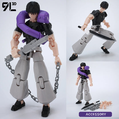 9L3D Printed Anime Action Figures — Jujutsu Kaisen Sukuna, Yuji, Yuta, Satoru Gojo Movable Mannequin Toys