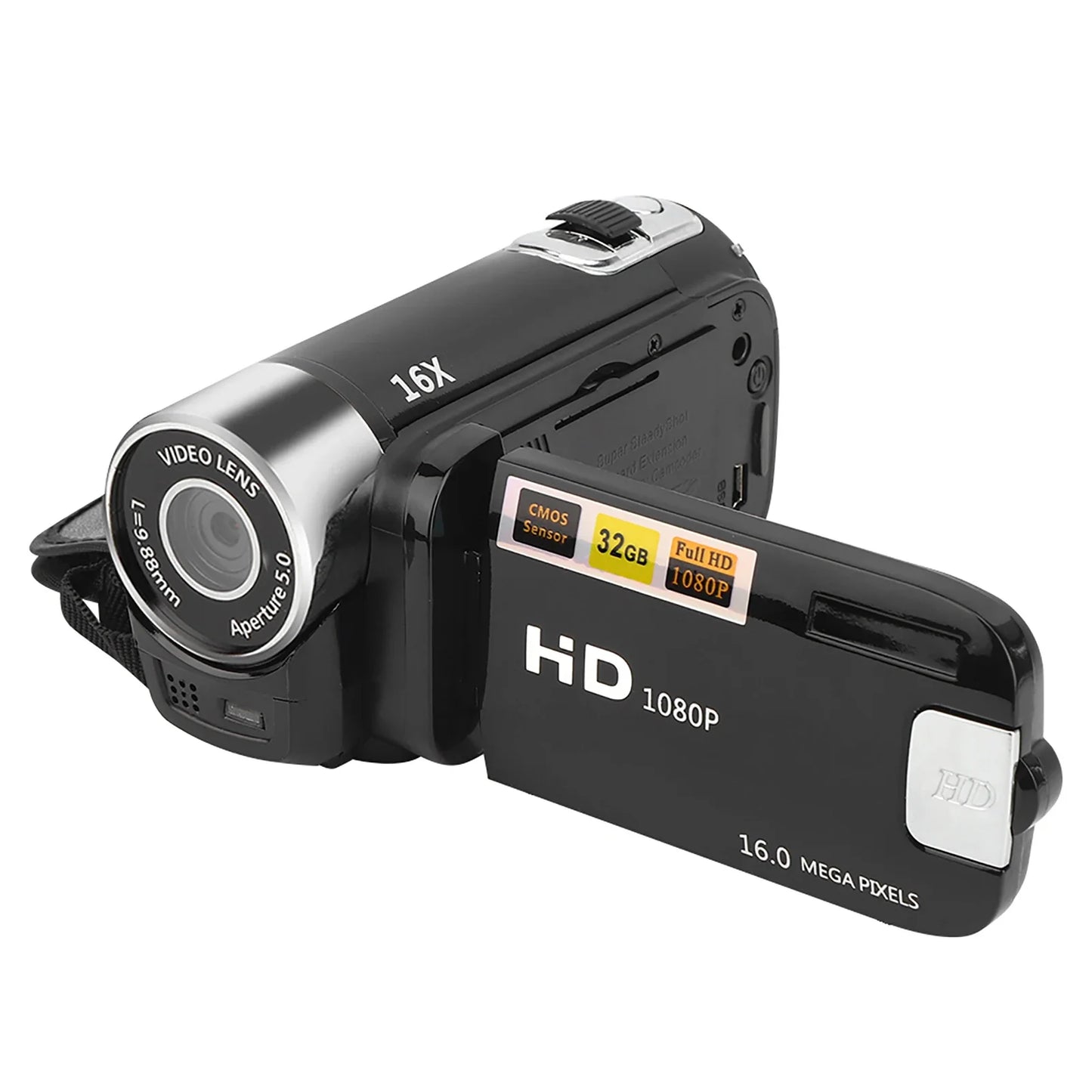 DH-90 16X Digital Zoom Camcorder – 2.7" Color Display, HD Image & Video Shooting, 110-240V