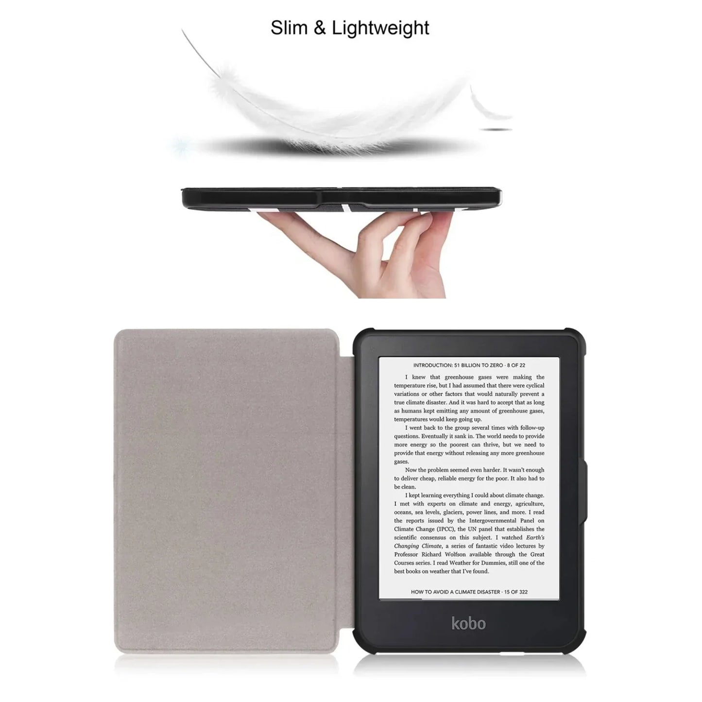 Kobo Clara BW/Clara Colour 2024 Case - 6 Inch Auto Wake Sleep PU Leather Cover, Soft Magnetic Ereader Hoesje N365 N367 Funda