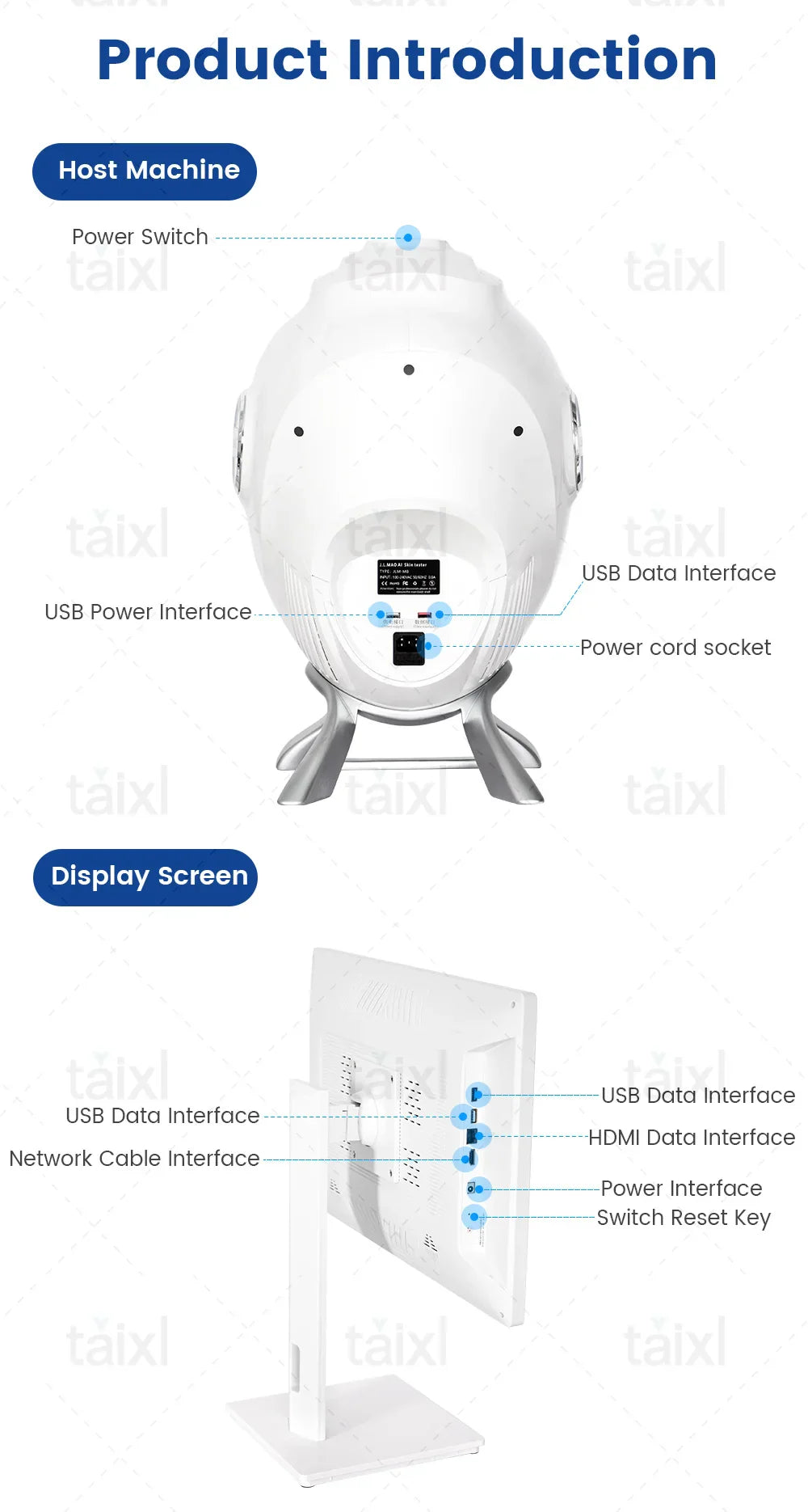 3D AI Facial Skin Analyzer — Professional 8-Spectrum Device for Skin Analysis and Problem Detection