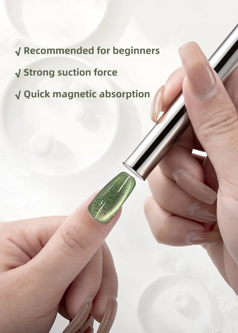 Cat Eye Nail Magnetic Stick – Cylindrical Magnet for UV Gel Polish Snowlight Glitter Manicure Design