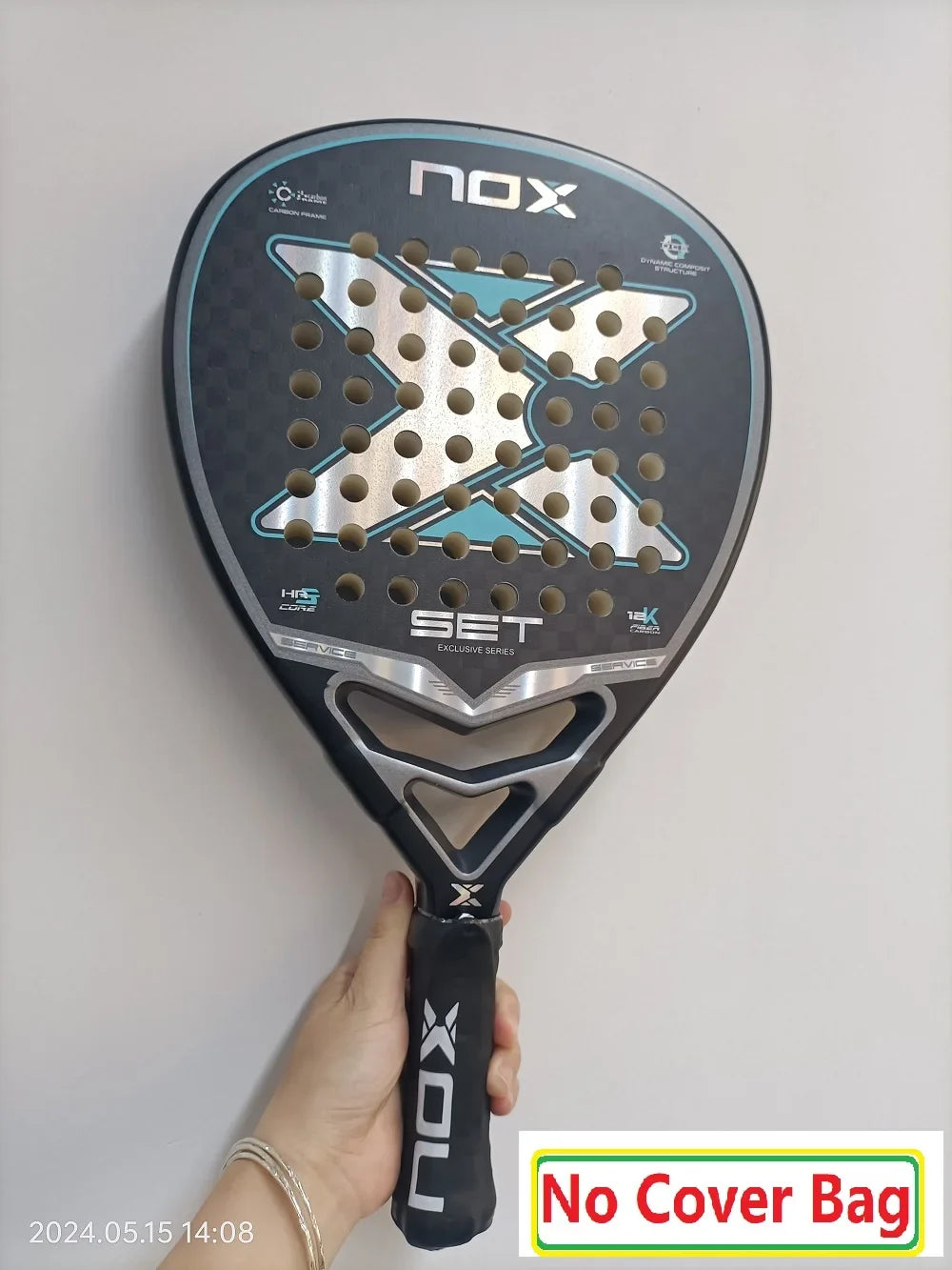 NOX Padel Tennis Racket - Carbon Fiber Diamond-Shaped EVA Sports Racquet