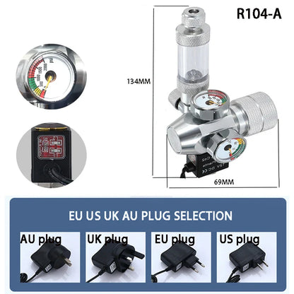 2024 DIY Aquarium CO2 Regulator – Electromagnetic Valve, Bubble Counter & Pressure Reducing System for Fish Tank