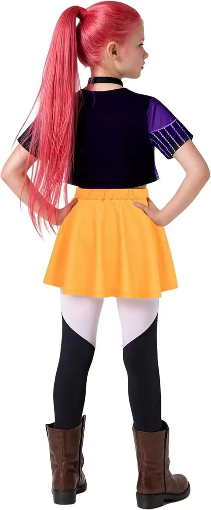 Girls Demon Pop Singer Hunters Costume – Stage Idol Outfit for Kids Halloween and Cosplay Performance