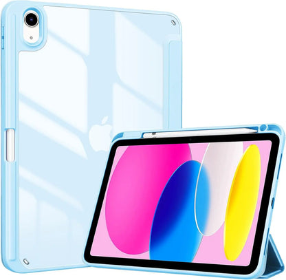 iPad 10th & 11th Gen Case 2022 – Hybrid Slim Tri-Fold Stand Cover with Pencil Holder, Protective Tablet Case