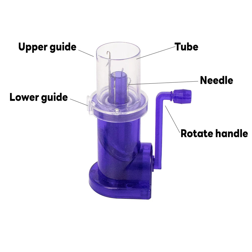 Portable Hand Knitting Machine – Hand Crank Knit Loom for DIY Sweaters, Scarves & Weaving, Includes Accessories