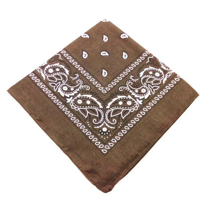 Unisex Cotton Bandana – Paisley Cowboy & Biker Headband, Wrist Wrap & Hair Scarf for Men & Women