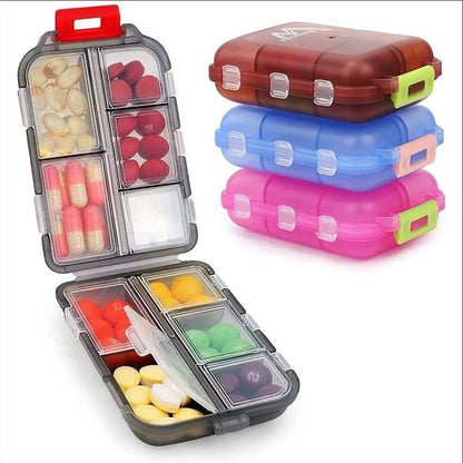 Tcare Travel Pill Organizer – Moisture-Proof Pills Box for Pocket or Purse, Portable Medicine & Vitamin Holder Container