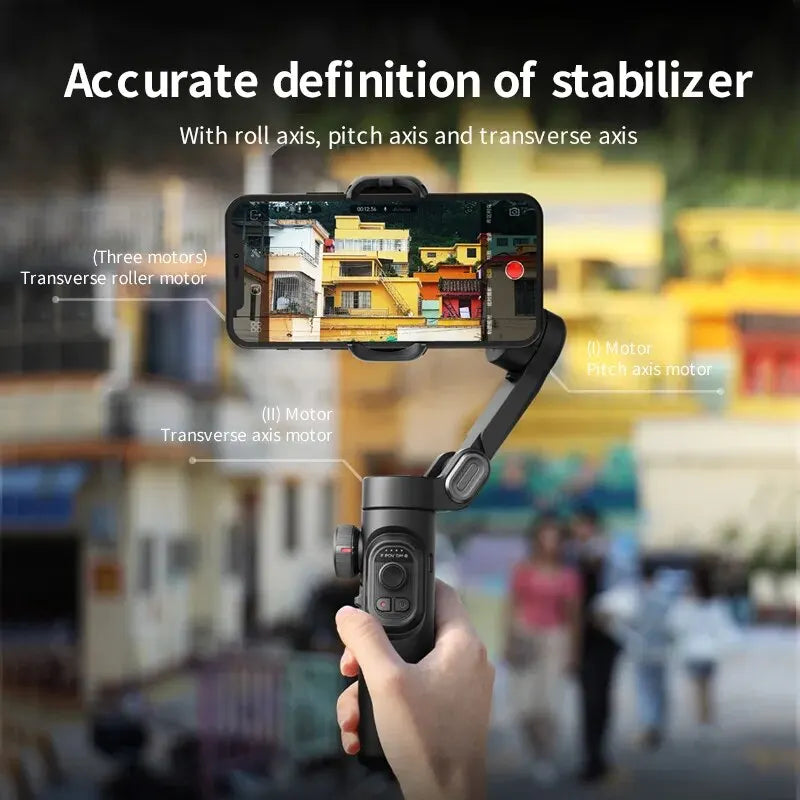 AOCHUAN 3-Axis Handheld Gimbal Stabilizer – SmartXE for iPhone & Android with AI Face Tracking for TikTok & Vlog