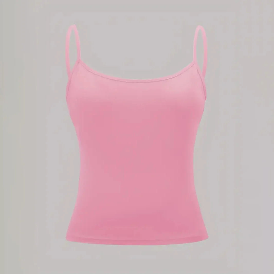 Women’s Slim Strap Tank Top – Breathable Summer Sleeveless Casual Top