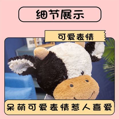 25-70cm Huggable Plush Cow Toy — Soft Stuffed Cattle Doll, Lovely Animal Plush for Kids, Birthday Gift