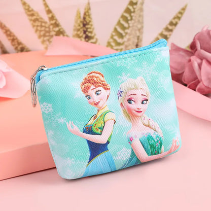 Disney Frozen Elsa & Sofia Coin Purse – Kawaii Princess Cartoon PU Wallet for Kids Gifts