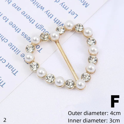 Metal Ring Waist & Scarf Button – Fashion Corner Hem Brooch, Waist Knotted Buckle, T-Shirt Fixing Accessory for Women & Girls