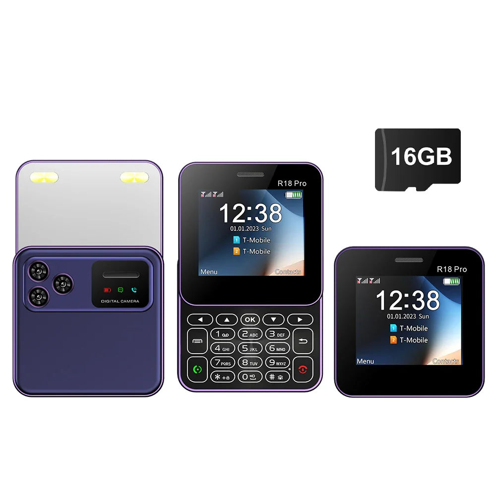 2024 NEW SERVO R18Pro Mini Mobile Phone – 2.4" Rotating Screen, Button Slider, Flashlight, Magic Voice, Dual SIM Standby