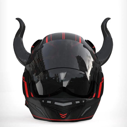 2Pcs Motorcycle Helmet Devil Horns – Stylish Motorbike Helmet Accessories with Suction Cups