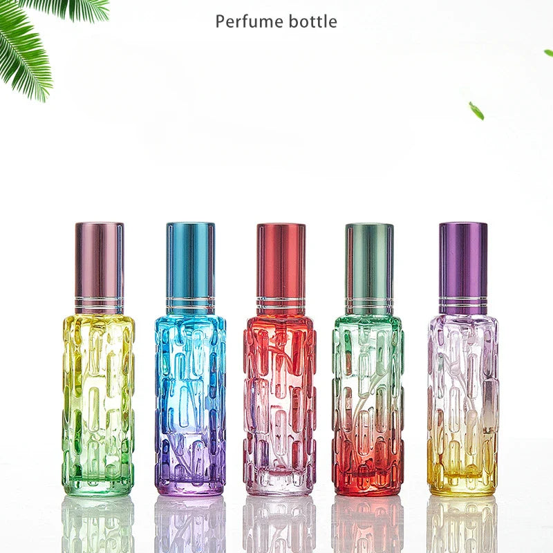 10ml Square Glass Perfume Bottle – Colorful Mini Refillable Spray Vial for Fragrance & Cosmetic Packaging