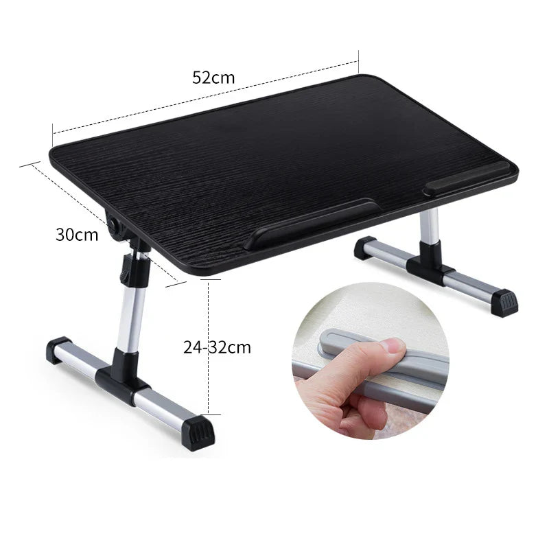 Multi-Functional Adjustable Foldable Laptop Desk – Portable Bed & Sofa Study Table Stand for Laptop Work, Reading & Serving Use