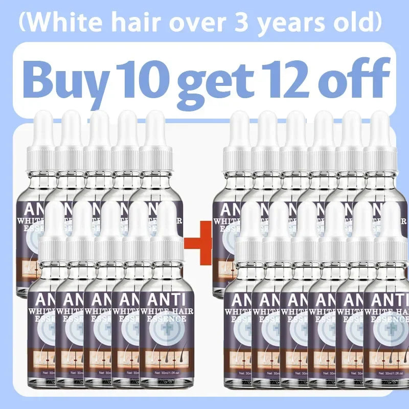 White Hair Remover – Restore Natural Hair Color in 7 Days, Gray Hair Treatment Solution