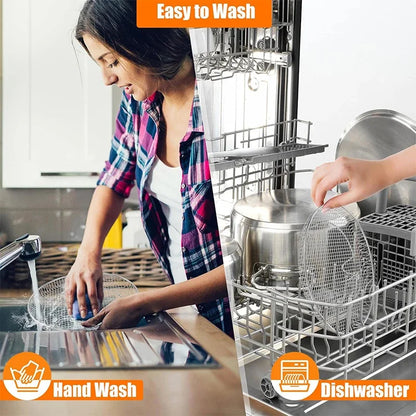 3-Layer Stackable Air Fryer Rack – 304 Stainless Steel Grilling & Steaming Rack for Oven & Cooking Tools