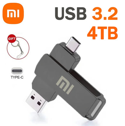 Xiaomi 16TB USB 3.2 Flash Drive — Super High-Speed Metal Mini U Disk, Type-C Pen Drive & Portable SSD Memory Disk
