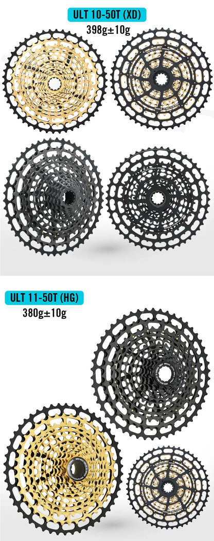 SPEDAO 12-Speed 10-50T Bicycle Cassette – 12V MTB Freewheel Sprocket for SX NX GX, XD & HG Compatible