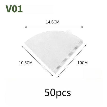 50/100pcs Disposable Cone Coffee Filter Paper – Easy Pour Over Drip Filters for Coffee Machines & Tea Brewing