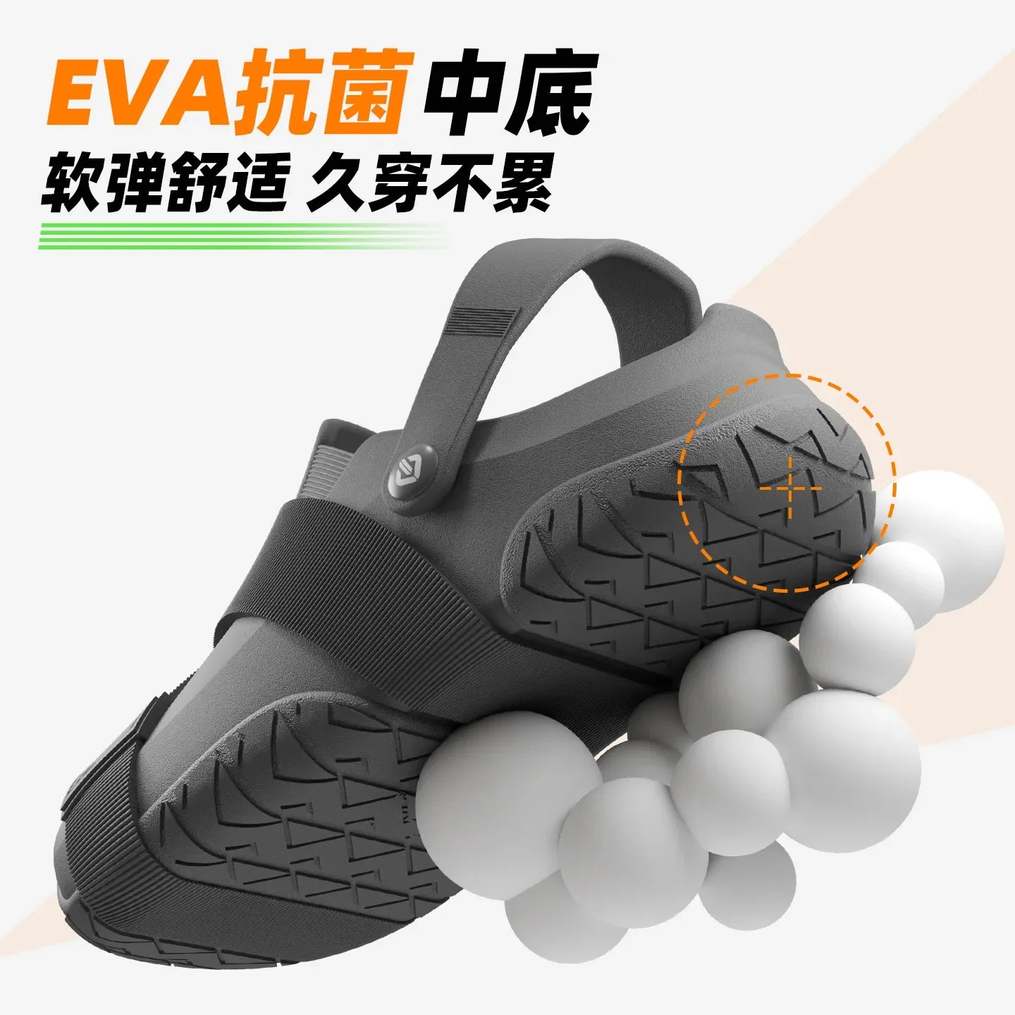 Men's EVA Clogs - Thick-Soled Breathable Non-Slip Outdoor Sandals with Soft Ergonomic Comfort